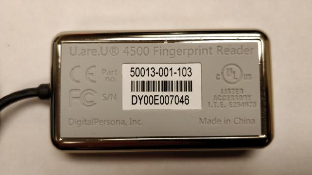 DP U.are.U 4500 FP Reader - Bottom View