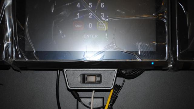 fp scanner FRONT VIEW on WALL