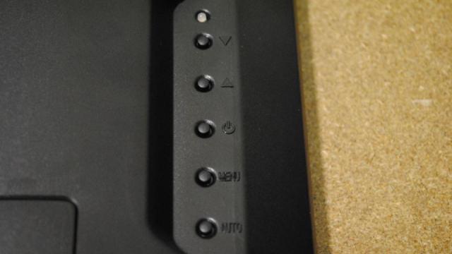 video display BACK VIEW CLOSE UP OF BUTTONS