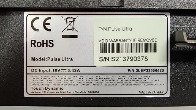 Pulse Ultra serial number